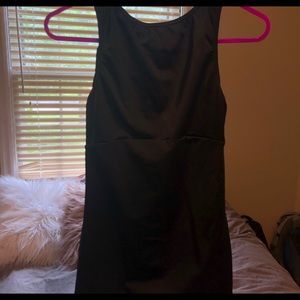 Black unitard with blue skirt jazz costume